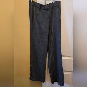White House Black Market Black and White Wide Leg Pants